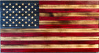 Medium Wooden Rustic American Flag (13 in X 24.75 in) image 0